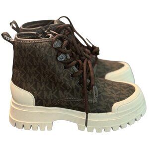 Michael Kors Girls Size 12 Combat Boots MK Logo Signature